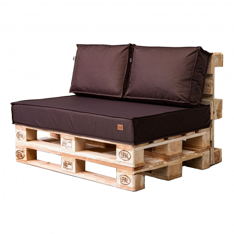 Paletové sedenie Golden Garden GG134 podsedák a vankúš 120cm x 80cm x 15cm hnedá